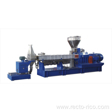 Air cooling die face pelletizing extrusion line
